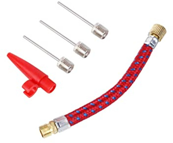 Nadelventilschlauch 5 in 1 Reifenpumpe Verlängerung Schlauch -Inflator -Adapter -Kitluftnadeln Ballpumpe Nadeln Basketballnadel zum Aufblasen von 1Set