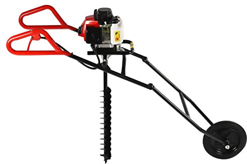 Hole Punch Ground Drill Pit Digger Gasoline Hand Push Agriculture 63CC Hand Push Post Hole Digger Erde Auger,Eignet sich zum schnellen Bohren in den Boden,Schmutz,Eis,feinen Sand,Baum,etc.