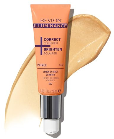 Revlon Illuminance Correct + Brighten Primer (002), Primer Viso, Corregge e Illumina, Con Estratto di Limone e Vitamina C, 28ml
