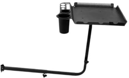 perfk Barber Chair Tray Barber Styling Chair Tray Portable Rotatable Attached to Chair Hair Extension Tool Tray for Various Combs