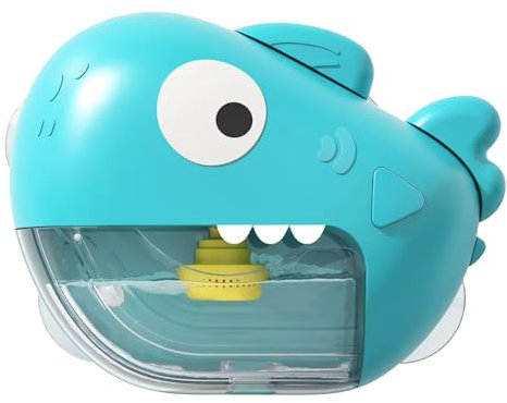 Baby Badewannenspielzeug Haie Blau Bubble Badespielzeug mit Musik Niedliche Baby Badewanne Spielzeug Leucht Kinder Wasserspielzeug für Jungen und Mädchen ab 3 Jahre, 250ML