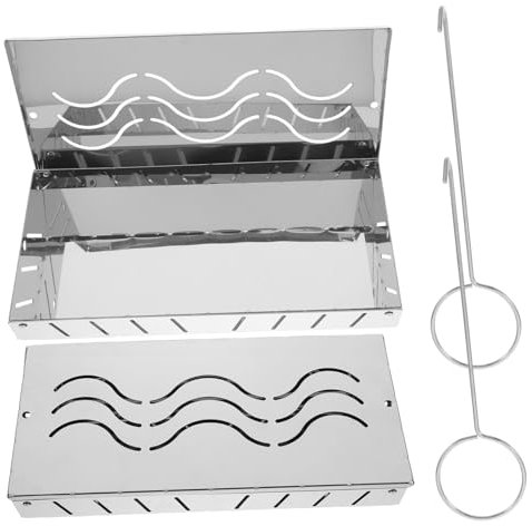 INOOMP 2stücke Räucherboxen Aus Für Grills Mit Deckel Für Holzspäne Zum Räuchern Von Fleisch Und Fisch Grillkorb Für Gasgrills Und Bbq-räuchern
