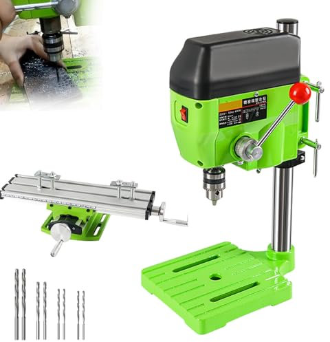 QYLTTDM Electric Bench Drill Press Holder, Bench Drill Press Stand, 6 Speed Speed Design, Adjustable Clamp for Power Drills, Height Adjustable Precision Punched, for Hardware Processing Mold Making