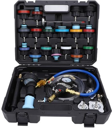 Tester de refrigerante Xtevu, Herramienta de presión del radiador, Kit de Recarga de vacío, Detector de Fuga del de enfriamiento, Compatible con múltiples vehículos