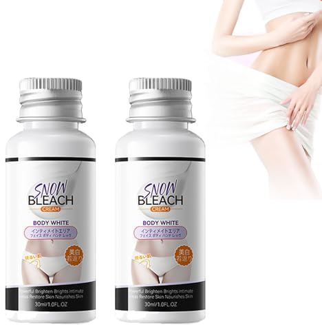 Bleichcreme Für Den Intimbereich, Bleaching Creme Intim Zur Aufhellung Dunkler Haut,Snow Bleach Cream For Private Part Underarm Whitening BrightWhiteCream2pc