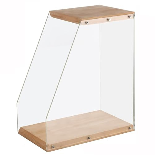 Portadischi Vinile, Supporto per Dischi Vinile-Capacità 40 LP+ Espositore Trasparente a 360°-Organizzatore per Riviste, Libri, File, Album