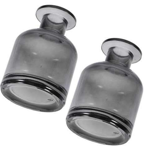 HOMSFOU 2piezas Botellas Difusoras De Aromaterapia Cilíndricas De Vidrio Varillas Frascos Rellenables para Aceites Esenciales Accesorios Decorativos Hogar y Oficina