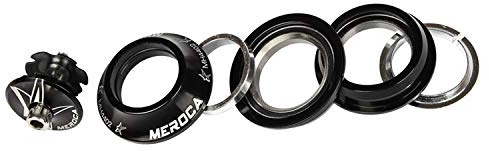 Bike Headset Bearings,Front Fork Stem Headset Straight Tube Bearing Headset for Most Bike with 44mm Head Tub (Black)