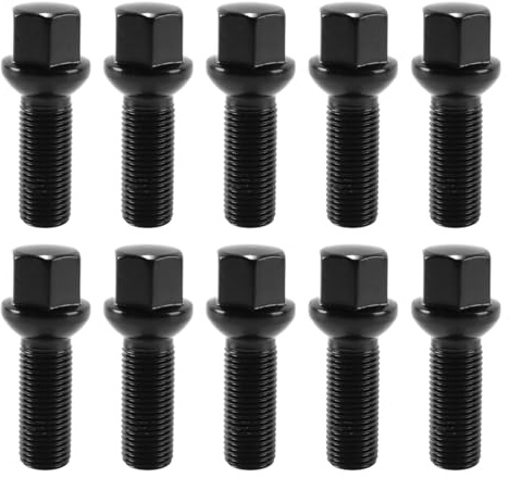 ACOLY 10 st. hjulbultar svarta kulhylsor hjulnav modifieringstillbehör R14 M14 x 1,5 35 mm