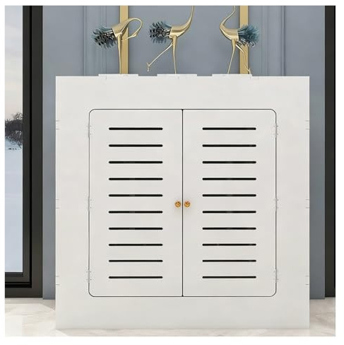 Meuble Cache Radiateur Couvre Chauffage Maison Espace de Rangement Armoire Chauffante Avecrangement Supérieur Salle à Manger et Salle de Bain(70x60x20cm/27.56x23.62x7.87in)