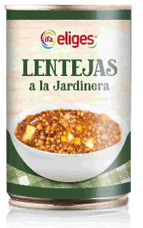 Ifa Eliges Lentilles à la Jardinière avec Légumes, Pack de 3 Boîtes de 500g, Préparation Complète et Équilibrée