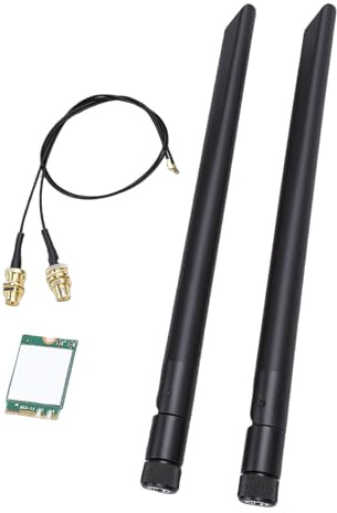 ZDAGELD WiFi Network Card, AX1675X WiFi 6E M.2 Wireless Card 2.4G 5G 6G Triple Band Bluetooth 5.3 PC Network Adapter with Dual 8db Antenna Support for, Support for Platforms, for 10