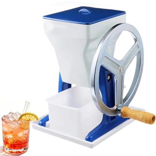 Wsexyy Tritaghiaccio Manuale, Tritaghiaccio Portatile a Manovella, con Lama in Acciaio Inossidabile, Manico Ergonomico, Tritaghiaccio Domestico per Granita, Coni di Neve, Granite