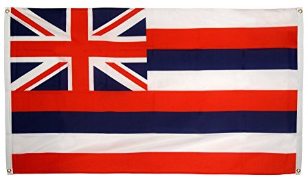Digni Drapeau de Balcon (avec 4 Oeillets) USA US Hawaii - 90 x 150 cm Sticker Gratuit