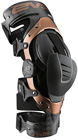 EVS Sports Axis Pro - Rodillera unisex para adultos (negro/cobre, pequeño, derecho)