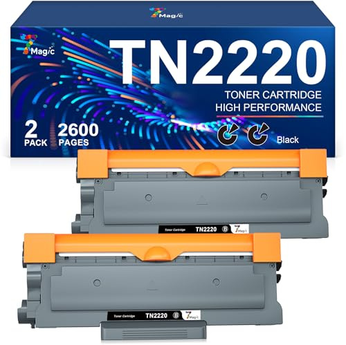 7Magic TN2220 Toner Kompatibel für Brother TN2220 TN2010 TN2210 2 Schwarz | Toner für Brother MFC-7360N, DCP-7055, HL-2130, HL-2240, HL-2250DN, MFC-7460DN, FAX-2840, DCP-7055W, HL-2135W