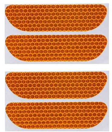HHF Aufkleber 4pcs / Set Auto Reflektierende Aufkleber Auto-Tür-Rad Augenbraue Aufkleber Aufkleber Safety Mark Reflexstreifen Aufkleber Warnung (Farbe : Orange)