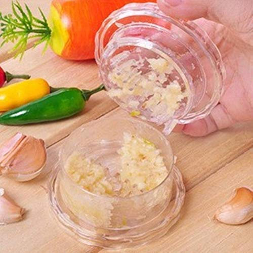 UKKD Garlic Press Garlic Easy Cut Garlic Crusher Grater Plastic Box Twist Peeler Mincer Press Kitchen Tool Ginger Kitchen Multi Function