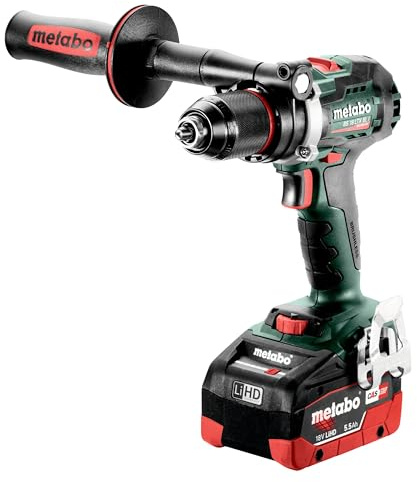 metabo Akku-Bohrschrauber BS 18 LTX BL I - 18 V Brushless Motor, CAS, 130 Nm Drehmoment, 2.000 U/min - Kompakt & leistungsstark für Holz Metall Kunststoff - Inkl. 2 Akkus 5.5 Ah, Ladegerät und metaBOX