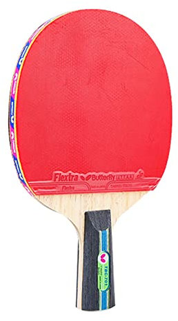 LINGOSHUN Tischtennisschläger Professioneller,5-Lagiges Holz und 2-Lagiges Carbon,Hochleistungs-Tischtennis Set mit Schlägertasche / 7 Stars/Short handle