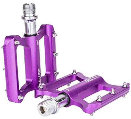 Baoblaze Fahrrad Flache Pedale Gebirgsstraßen Fahrrad Plattform Pedale mit 9/16 '', Lila