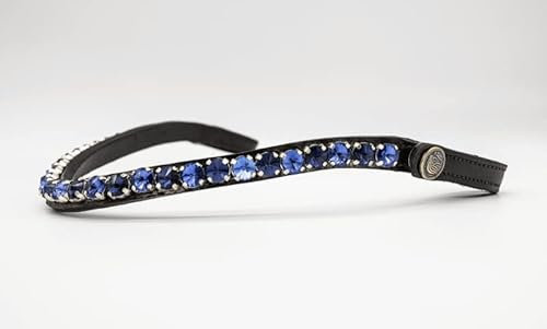 BRIDLERY Stirnriemen Iced Blue Farbe Braun, Größe Warmblut