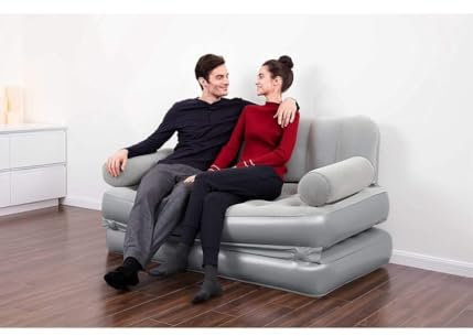 OISE ART STORE Trade Shop - Divano Gonfiabile Multi Max 3 in 1 188x152x64cm con Pompa Integrata Sacca 75079