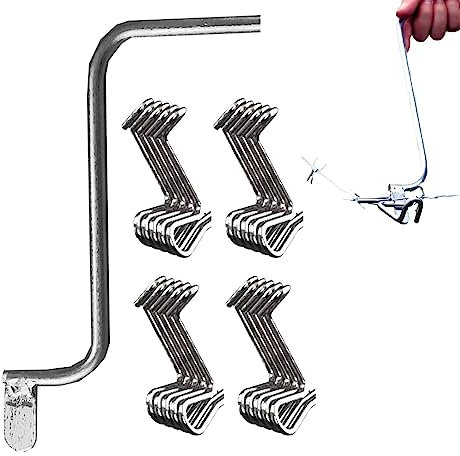 Stacheldraht Zaunspanner - 20pcs Hulgdraht Zaun mit Griff - Schnelles Metallklemme Biegewerkzeug Stacheldraht Zaunwerkzeug für Zaunpfosten
