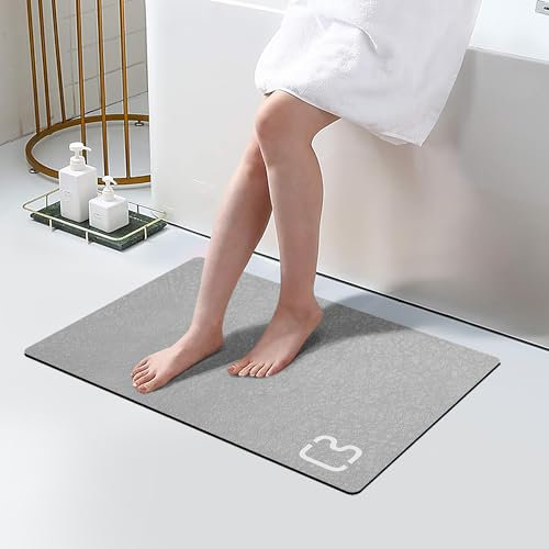 Omulla Alfombra de baño de Tierra de diatomeas, de Goma, Antideslizante, de Secado rápido, súper Absorbente, Fina para Debajo de la Puerta, tapetes de baño de Piedra de diatomita para Delante de la