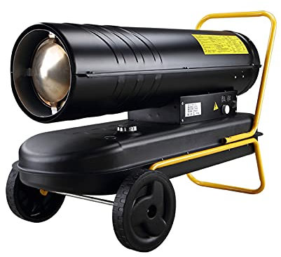 Energy Efficient Heaters,Industrial Diesel Fan Space Heater, 20kw Tubular With Built In Portable Wheeled Remote Control Ipx4 Waterproof For Garage Workshop Greenhouse Shed Farm Dua