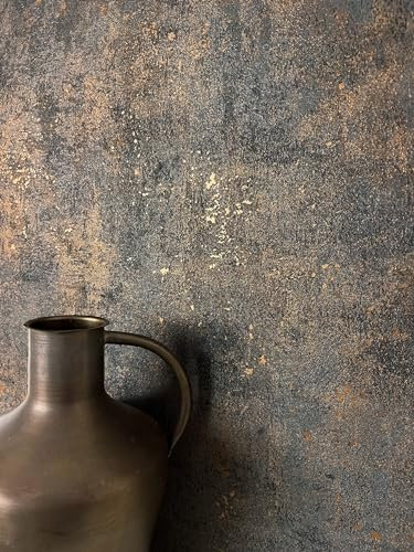 NEWROOM carta da parati Neri Calcestruzzo Tessuto non Tessuto - Moderno Rame Cemento Lucentezza Industriale