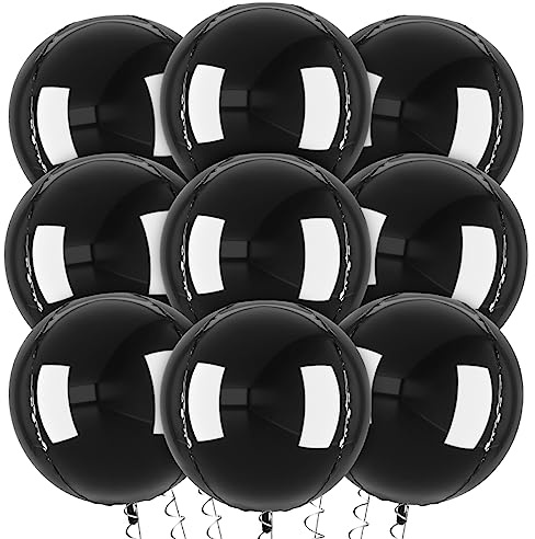 9 St XXL Svarta Ballonger, 22 Tum Jätte Folieballonger för Födelsedagsfest, Bröllop, Årsdag