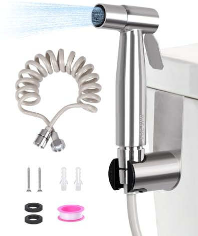 Kit doccetta WC per bidet WC doccia WC con gancio serbatoio acqua + tubo flessibile per doccia telescopico spruzzatore per igiene personale in bagno
