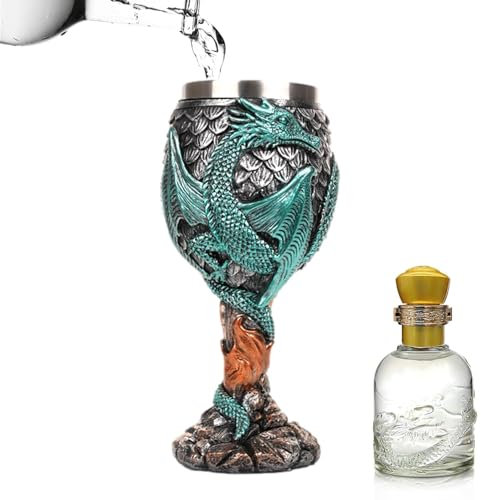 Verre à vin de dragon, calice à vin de médiévaux en acier