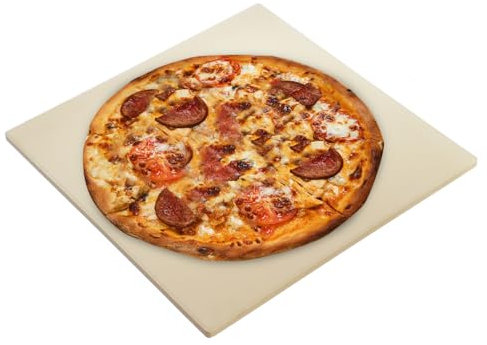 Reliapart Pizza Stone, Cordierite Baking Stone for Oven, Pizza Oven and BBQ [Max Temperature 800°C, Square, 33 x 33 x 1cm]