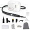 COSTWAY Steam Cleaner, 1600W Portable Steam Mop with 11 Accessories & 1L Water Tank, Multipurpose Pressurized Household Steamer Cleaning for Kitchen Bathroom Car Upholstery Grout Tile (White)