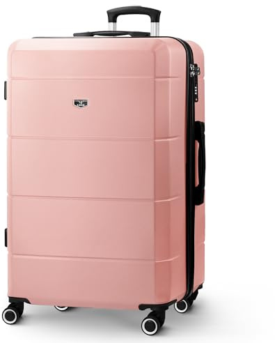 LUGG 28 Inch Jetset Suitcase Hard Shell Case 4 Wheel Travel bag Lightweight ABS Material with TSA Lock Approved for Travel with easyJet, British Airways, RyanAir, Virgin Atlantic, Emirates(75x49x29cm)