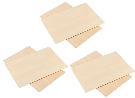 DIYEAH 6pièces Copeaux De Rectangulaires Tranches Simples De Vierge Pour Décoration Diy De