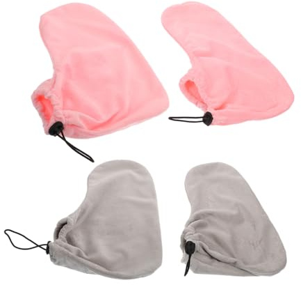 minkissy 2paia Calzini Termici in Cotone Per Terapia Con Paraffina Copriscarpe Elasticizzati Per Trattamento Piedi Idratanti e Confortevoli Per Spa e Cura Del Piede