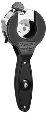 Fegtrtyoa Cortador de Tubos con Trinquete de 8-29 Mm, Cortador de Tubos Universal, Tijeras de Trinquete, Herramientas Manuales para Cortar Mangueras.