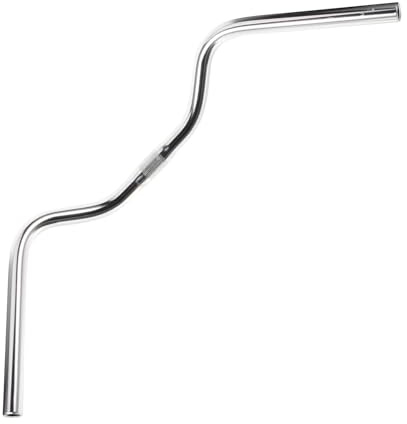 Abaodam Vintage U-Shaped Bike Handlebar Silver Metal Cycling Replacement Bar Accessories Retro Bend Handlebar Suitable for Cruiser and Leisure Bikes