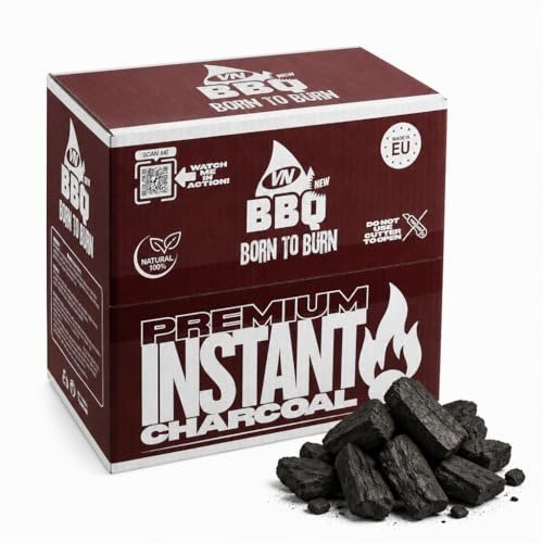 Carbonella Per Barbecue Qualità Ristorazione | 3kg Brace pronto in 10–15 min | Durata 4 Ore | carbone vegetale senza fumo senza odore