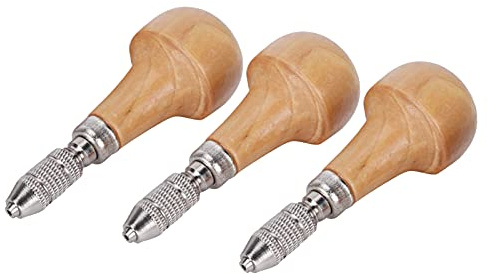 Aramox Trapano a Mano per Legno e Acciaio Inossidabile con Morsa a Perno, Mandrino Tipo Bulino a estremità Singola con 3 Set di Ugelli di Bloccaggio, Supporto per Micro Trapano per la Creazione di