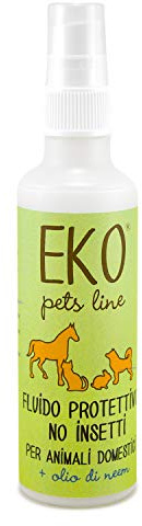 eko pets line Fluido Protettivo Contro Insetti - Spray Animali Domestici Neem - ml 120