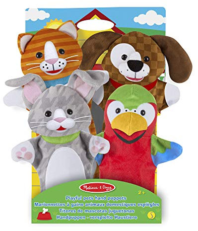 Melissa & Doug - Handpuppen - verspielte Haustiere (4er Set)