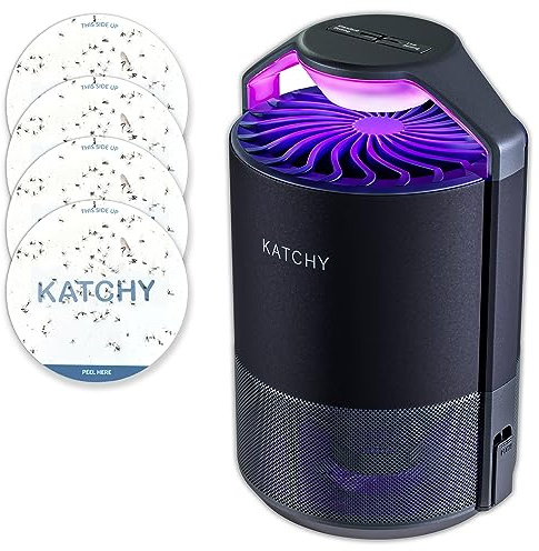 Katchy Piège à insectes d'intérieur – Attrape-tueur pour moustiques, moucherons, mites, mouches à fruits – Piège non zapper pour l'intérieur de votre maison – Attrapez les insectes à l'intérieur avec