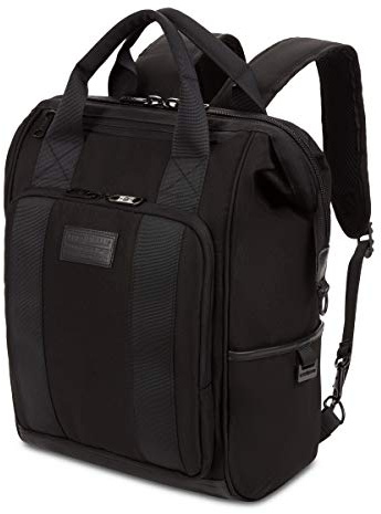 SwissGear Zaino per computer portatile 3577, adatto alla maggior parte dei computer portatili e tablet da 16 pollici, borsa da dottore, borsa tote, uomo e donna, nero stealth