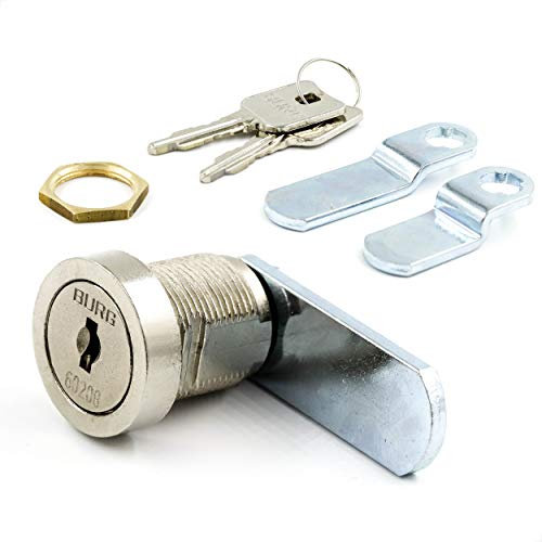 BURG Hebelschloss-Set 20mm verschiedenschließend (Universalzylinder, Briefkastenschloss, Möbelschloss, Schrankschloss, Spindschloss) - made in Germany