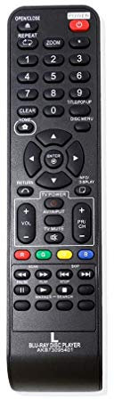 VINABTY AKB73095401 Remplacer la télécommande pour LG Blu-Ray Player BD555C BX585 BD560 BD570 BD590C BD560C BD550 BD611 BD555 BD678N BD530 BD590 BD565