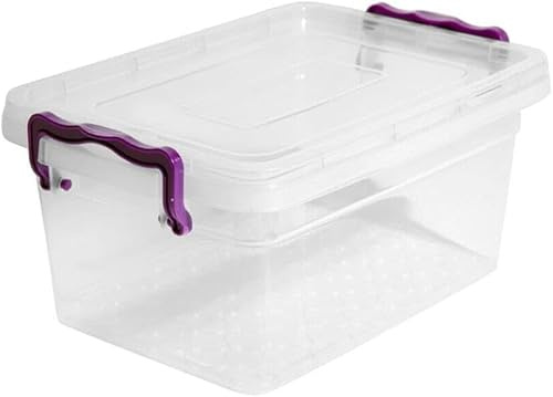 Easy Shopping® Clear Plastic Storage Box Lid Clip Locking Office Home Kitchen Food Container Multi-Purpose (30 Liter Square)